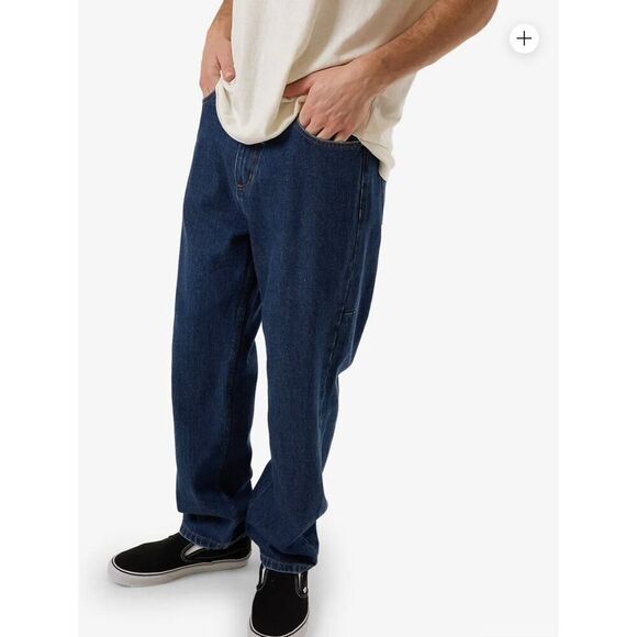 THRILLS Slacker Denim Jeans in Dark Blue, Size 32 - Picture 1 of 16